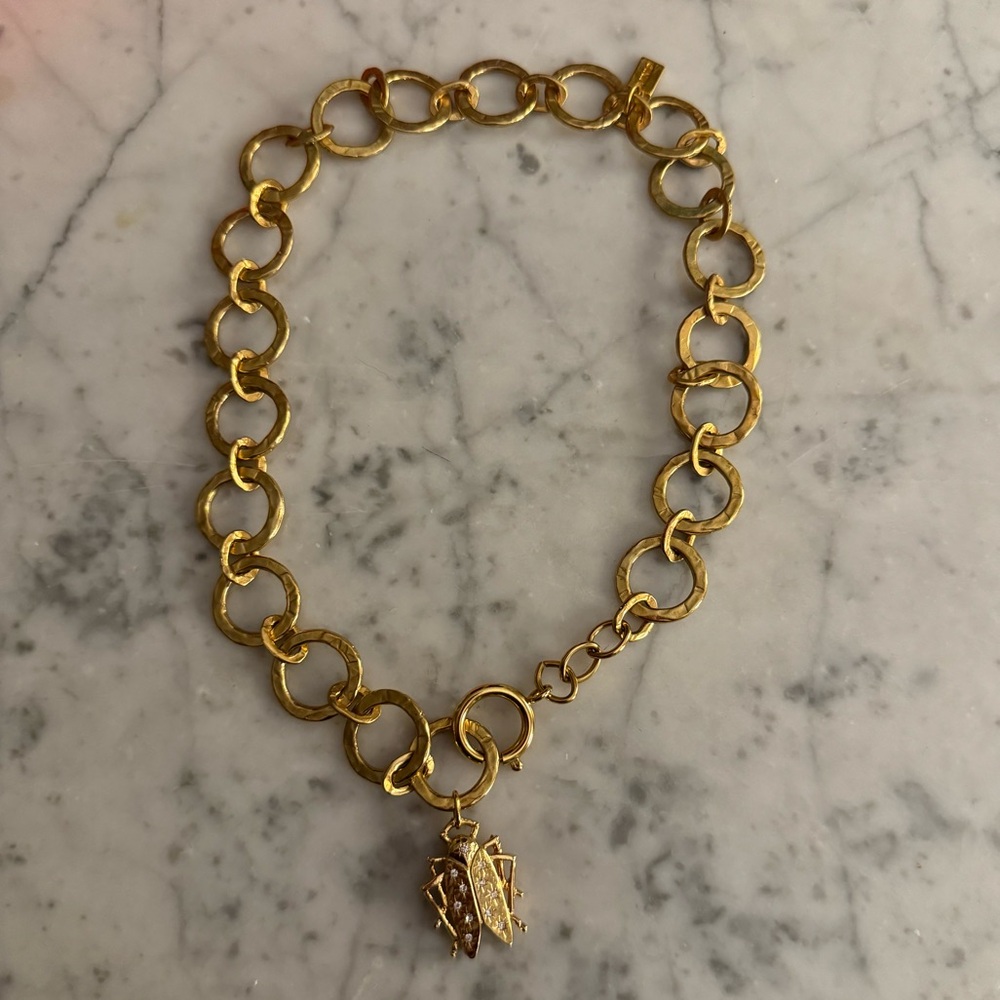Croghans of Charleston SC goldbug necklace. 16 inches. Sold out style. Like new